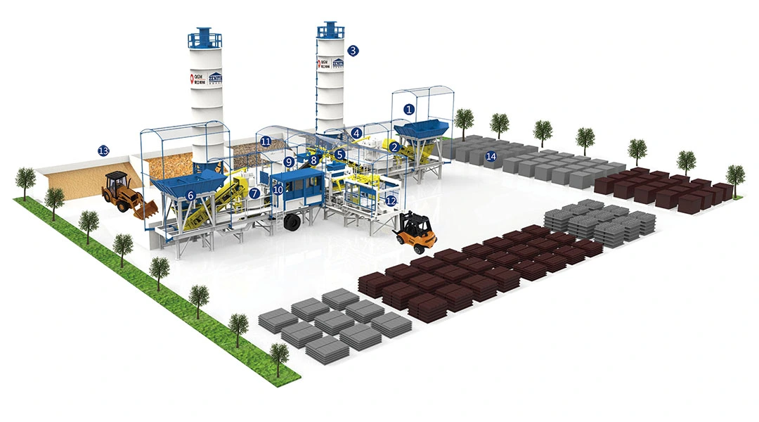 Линия по производству блоков